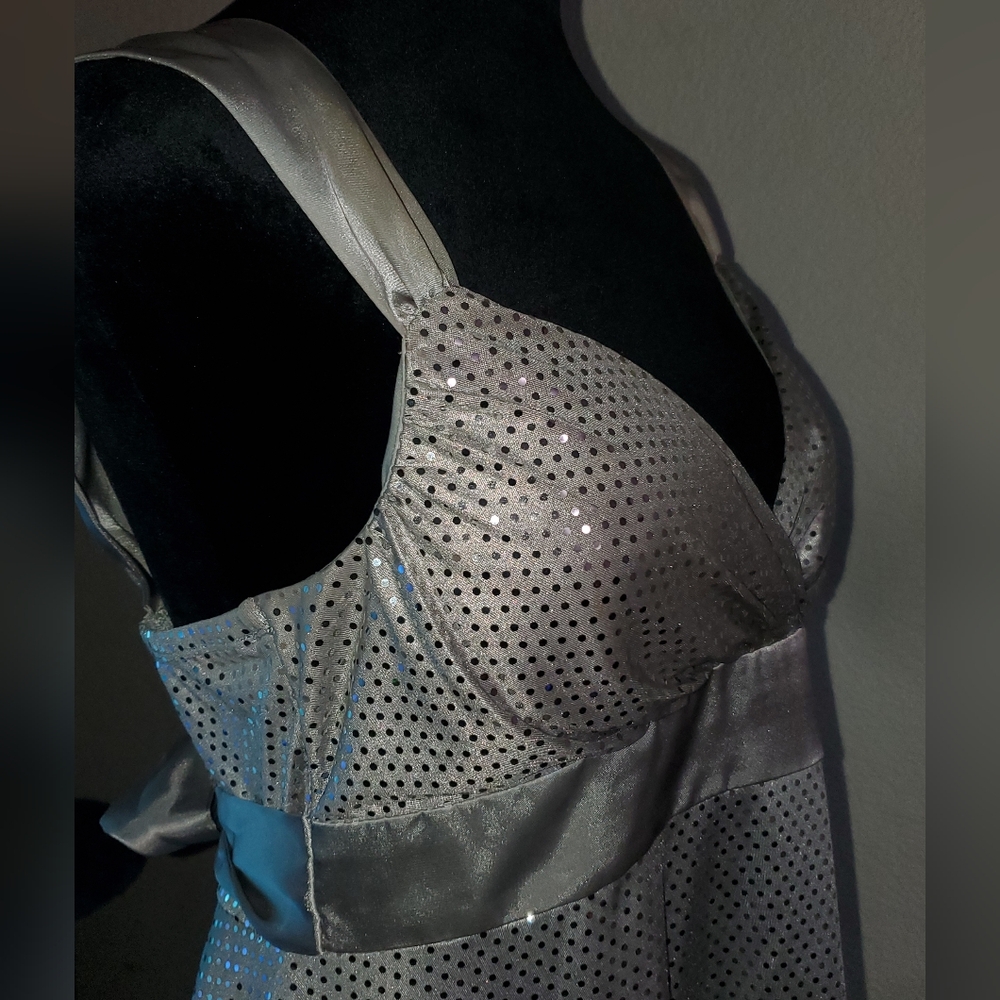 Appropriate Behavior Silver/Grey Sequin Dress Siz… - image 8